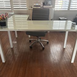 Ashley’s Glass top Office Desk With Chair