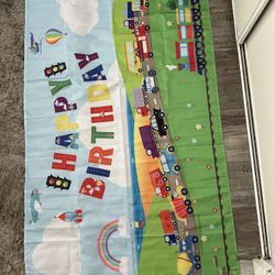 Birthday Banner Cars And Trains