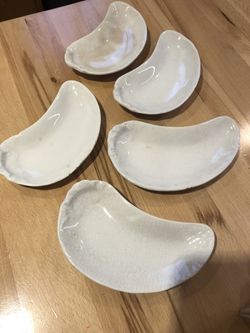 Ironstone J and G Marlin Hanley Bone dishes set of 5