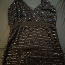 Y2k sequin black tank top