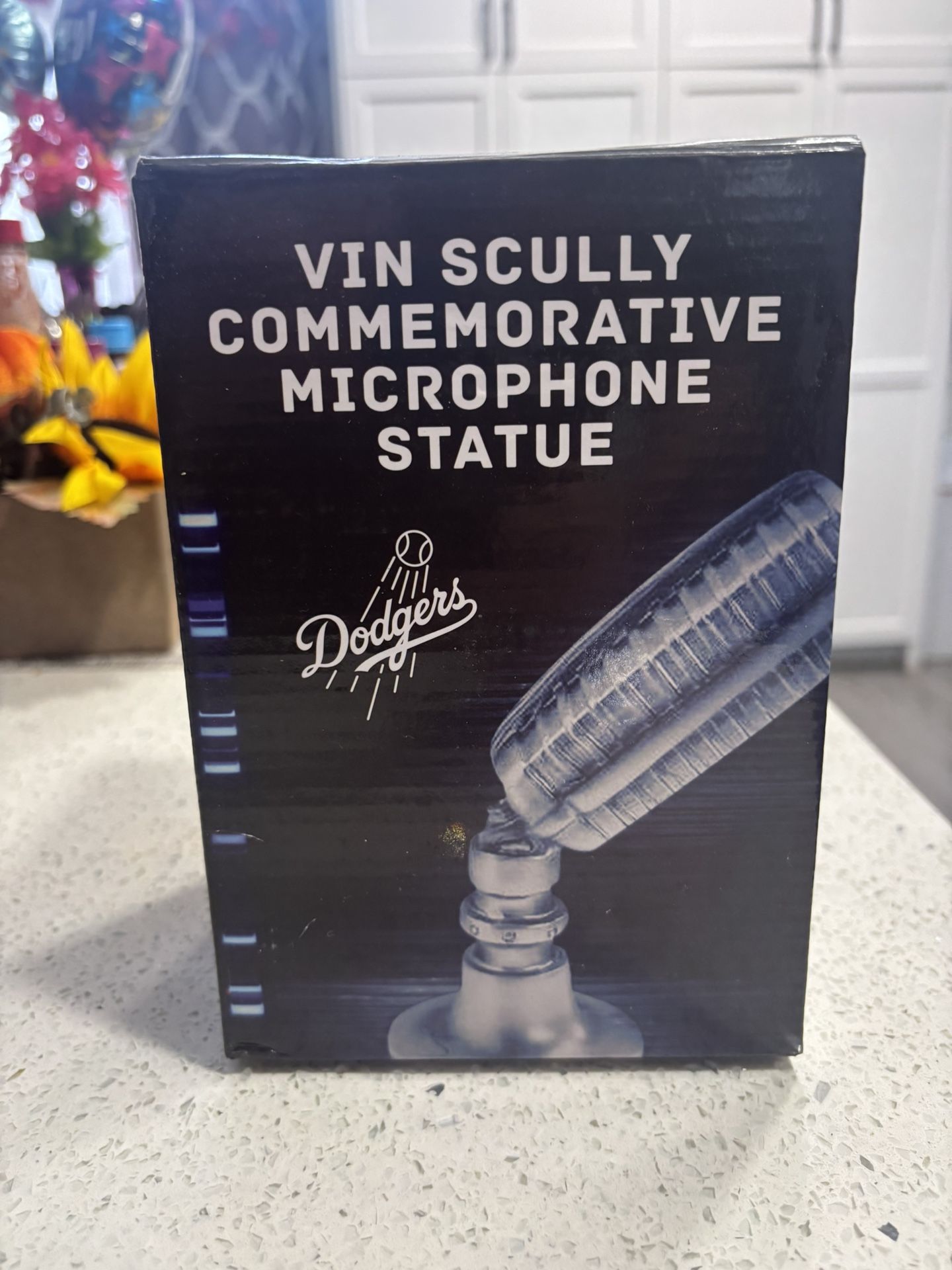 Dodgers Statue Vin Scully Microphone