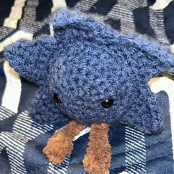 Cute Crocheted Blue Star With Tiny Hard Eyes Jellycat Dupe