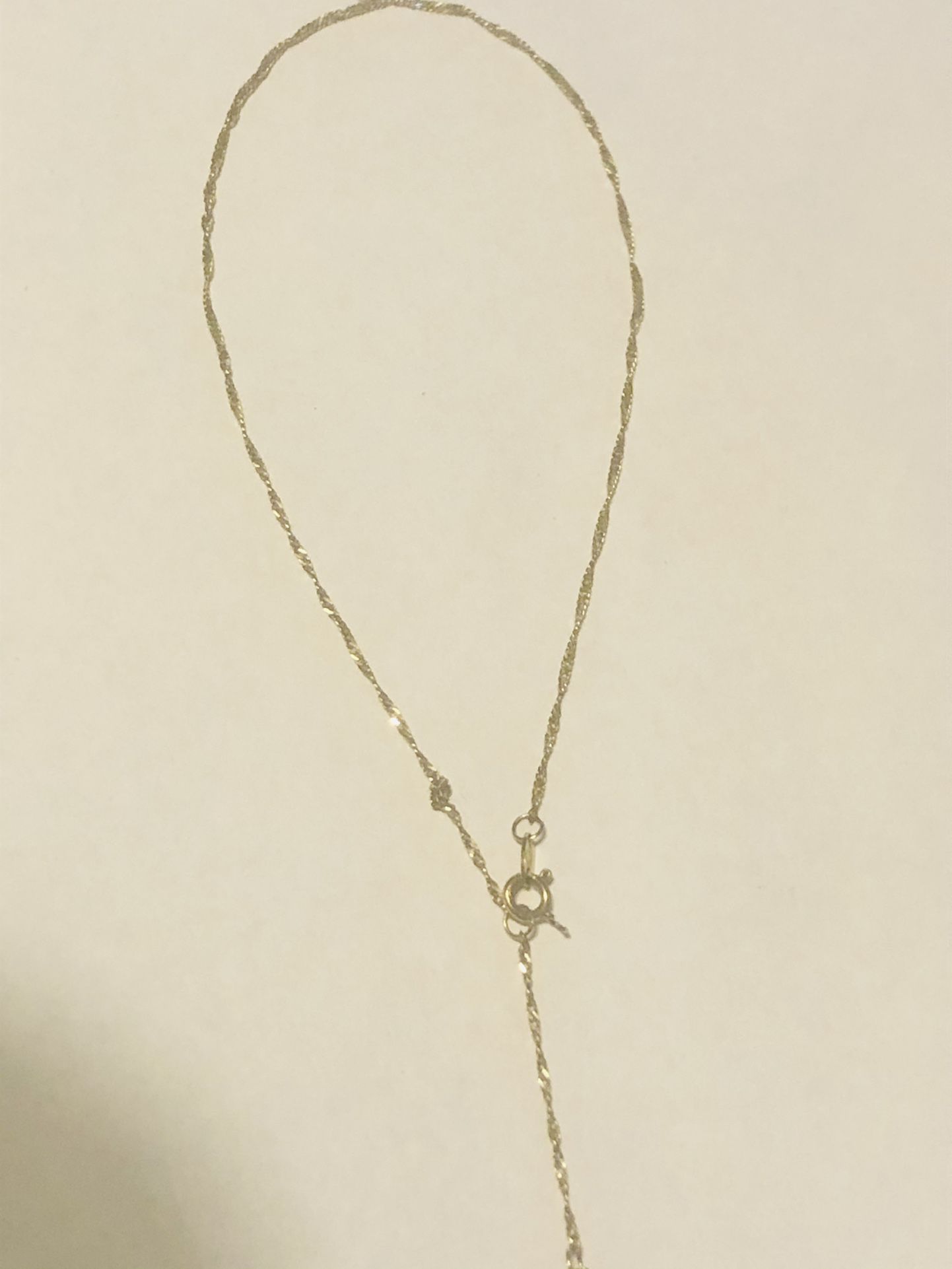 10 Kt Gold Necklace  With Butterfly  Charm 12 inches 