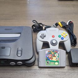 Nintendo 64 N64 Console/System Bundle With Super Mario 64, Authentic Tested.