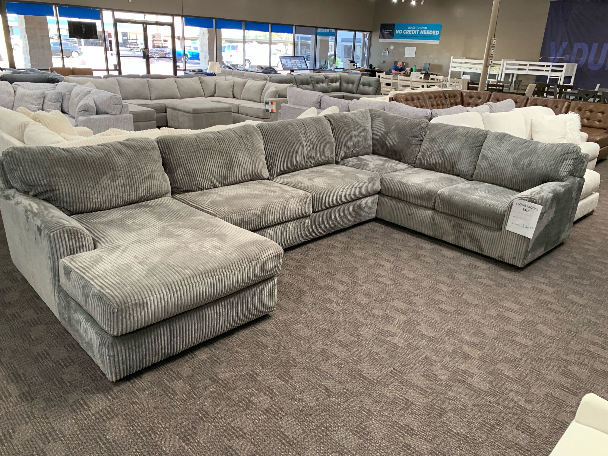 Huge Grey Custom Sectional