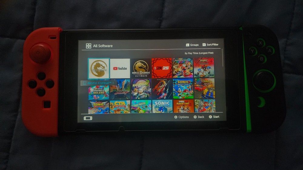 NINTENDO SWITCH V2 CONSOLE AND JOY CONS ONLY *NO HDMI NO DOCK NOT AC ADAPTER NOTHING 