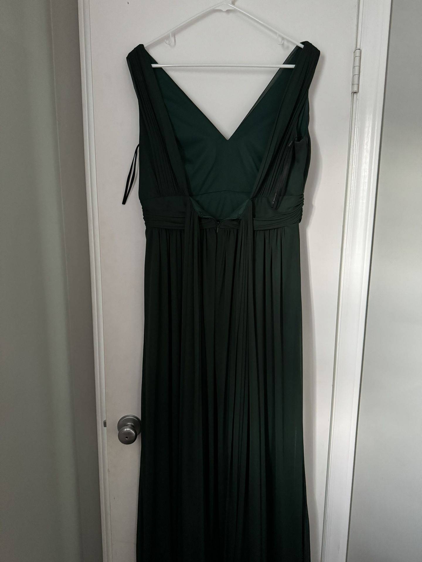 Forest Green Bridesmaid/prom Dress