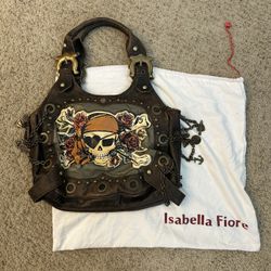 Isabella Fiore Kelly Pirate’s Skull Tattoo Shoulder Handbag