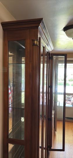 Large Wooden Curio Display Cabinet