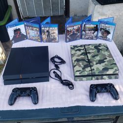 All Black OR All Army Playstation 4 PS4 500GB, $200! Any Combo Any 3 Games & 1 Original Controller. $400! Both PS4 Combo. Trade are welcome