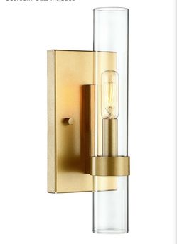 Two gold sconces