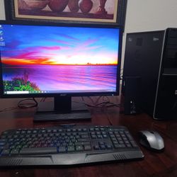 Hp Pavilion desktop Computer Windows 10. Good Working Condition.  AMD Athlon (tm) ll x 4630 processor.  4 gb Ram. monitor 23  inches.   speakers inclu