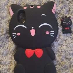 3D Black Cat Phone Case