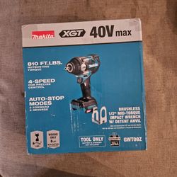 Makita 40v Max Xgt Impact Wrench 1/2 Tool Only 
