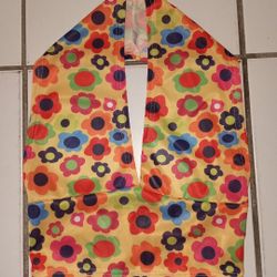 Halloween halter crop top for hippie or flower child costume SIZE SMALL
