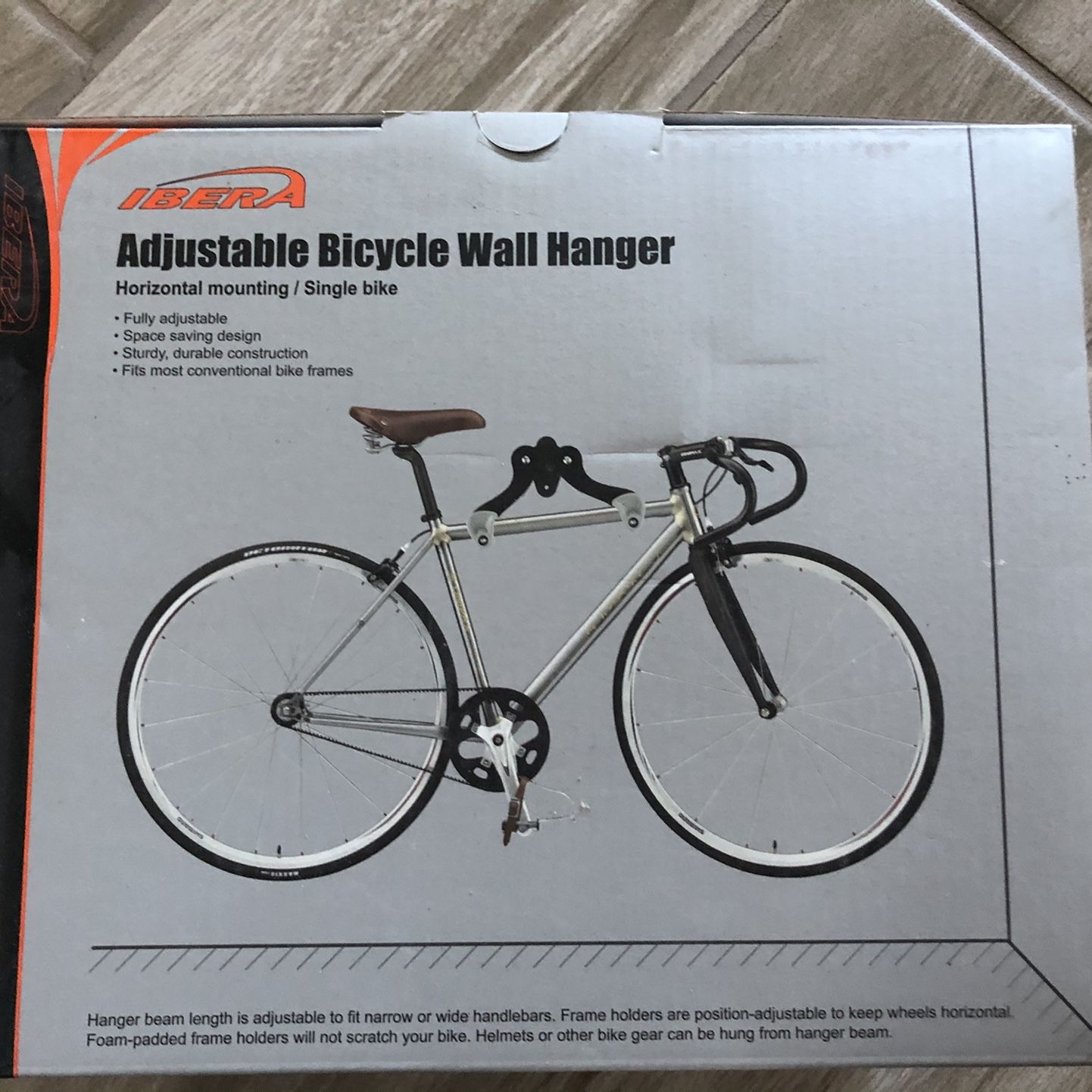 Ibera adjustable bicycle wall top hanger