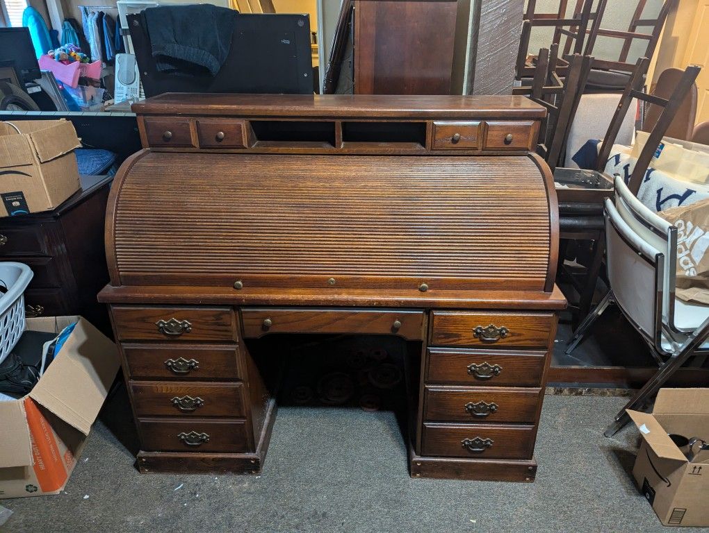 Antique Roll Top Desk.