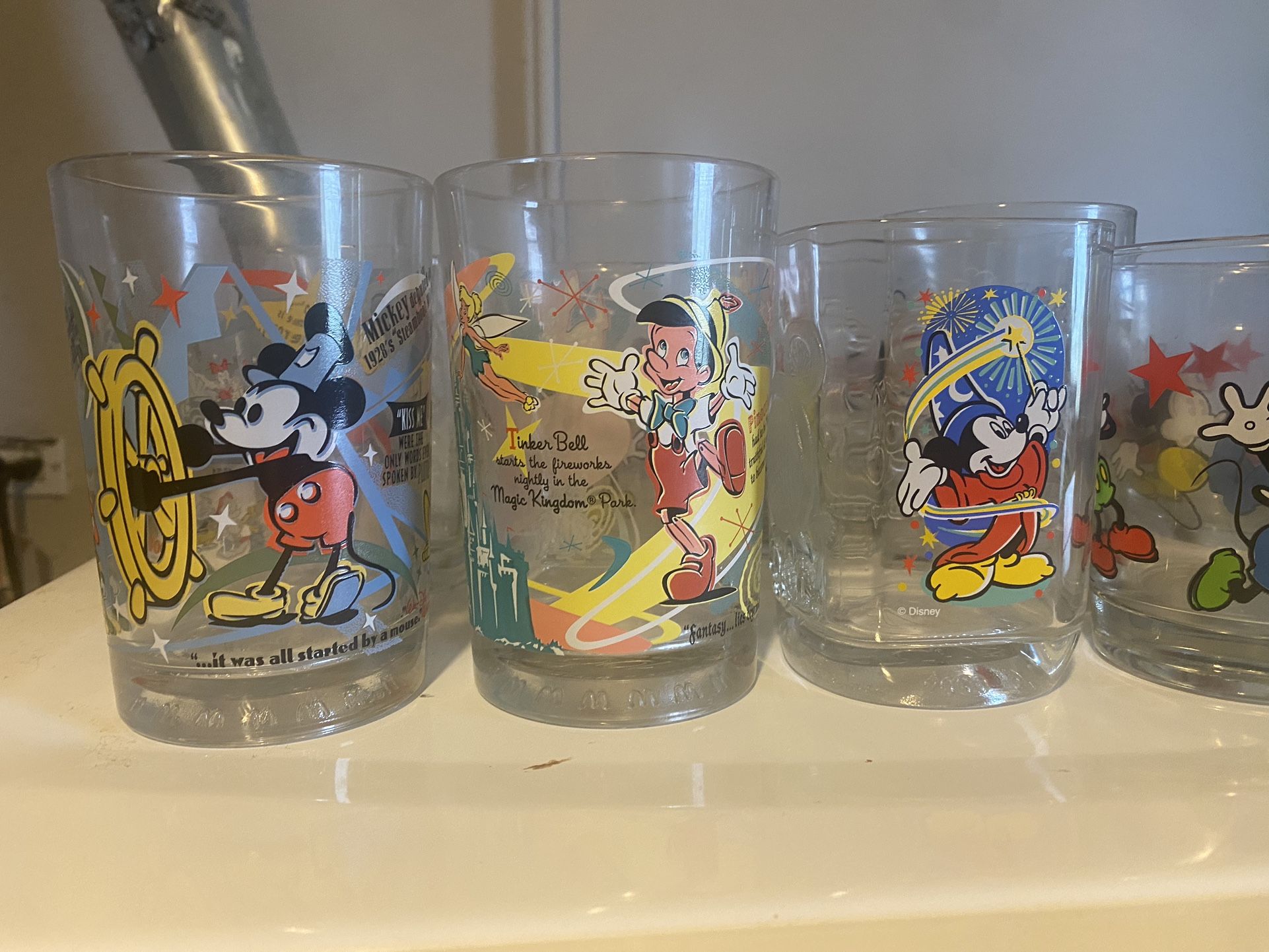 Disney glass cups