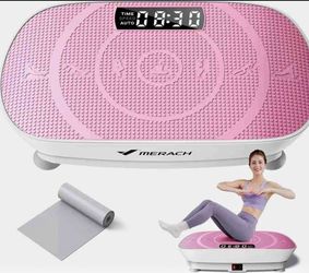 MERACH Vibration Plate Exercise Machine, Vibration Plate with Real-Time Calorie Tracking on LED Display, Vibrating Plate Exercise Machine for Women Me