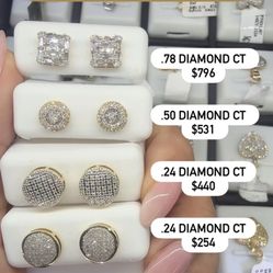 10KT GOLD EARRINGS  WITH DIAMONDS 