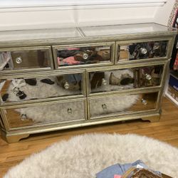 Z Gallerie Borghese-style mirrored 7-drawer dresser (early 2000s)