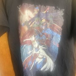 Port & Company Branded Gatchaman Postrr Planet Distressed Hraphic T-Shirt Black Short Sleeved Mens L