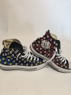 Spiked and painted custom converse all stars