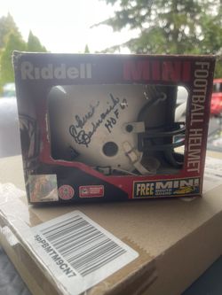 Chuck Bednarik- Philadelphia Eagles Hall Of Famer Autographed Mini Helmet