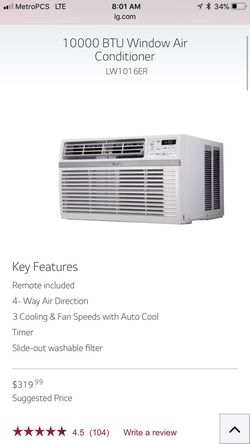 Window ac LG 10000 btu