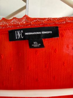 INC International Concepts Red Top XL