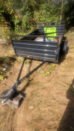 DK2 Black Steel Utility Trailer with Hitch
