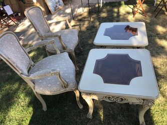 2Chairs and 2 side tables