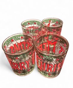 christmas stained glass cup