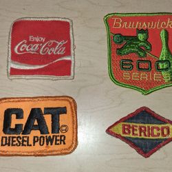 Vintage Biker & Shop Patch Lot - Harley Davidson, Honda, CAT