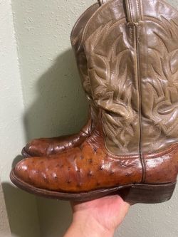 Vintage Tony Lama Ostrich Men’s Cowboy Boots - Size 10 B
