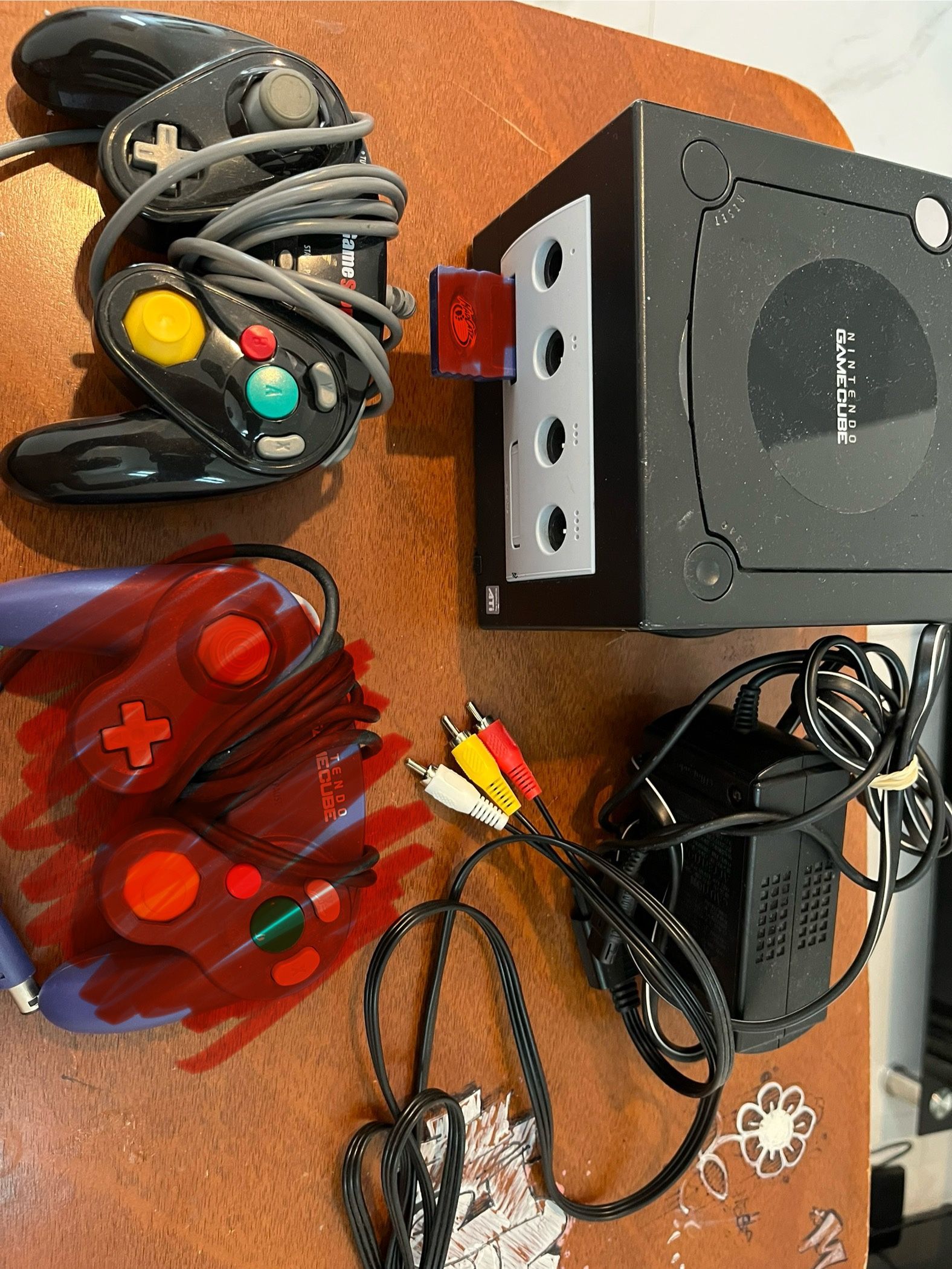 Nintendo GameCube Console With Controller Retro Vintage Authentic Black Rare Gaming Video Game