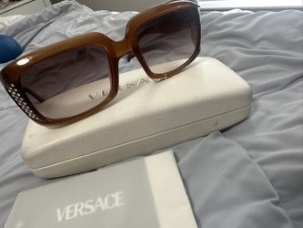 VINTAGE GIANNI VERSACE MOD 4035B TRANSLUCENT HONEY 2000'S ITALY SUNGLASSES