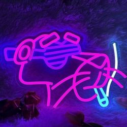 NEW Pink Panther w/ Sunglasses LED Neon Light Sign ( Room Wall Decor Cartoon