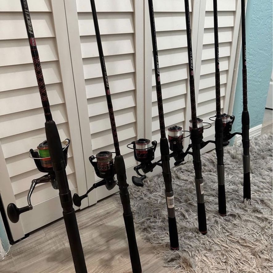 6 Penn Fierce Fishing Poles 4 Brand New 2 Slightly Used Size 4000