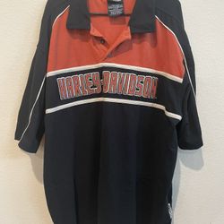 Harley Davidson Button Down Mens Polo Size 2XL