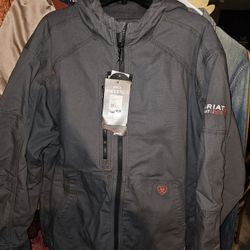 BRAND NEW WHITH TAGS ARIAT FR DURALIGTH STRETCH CANVAS IRON GRAY MEN'S INSULATED JACKET SIZE XL REGULAR 