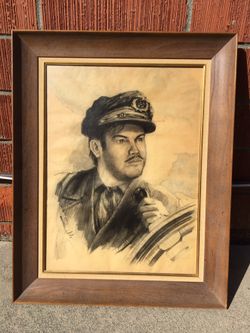 Joseph Musso Original Pencil Drawing On a Old World Map!!.✏️🎨 Rare