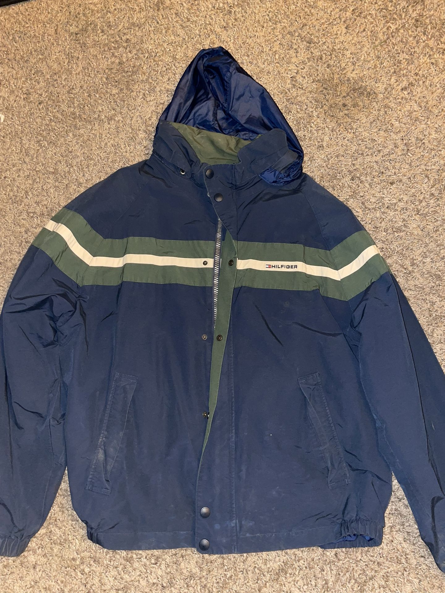 Size XL Tommy Hilfiger vintage navy blue jacket