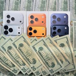 Apple iPhone 17 Pro Max Silver Orange and Blue New