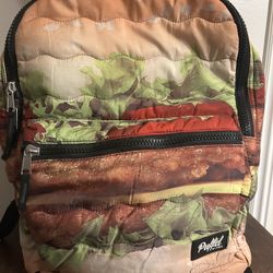 Hamburger Puffed Backpack Unique
