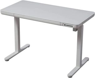 Glossy White Electric Adjustable Standing Desk