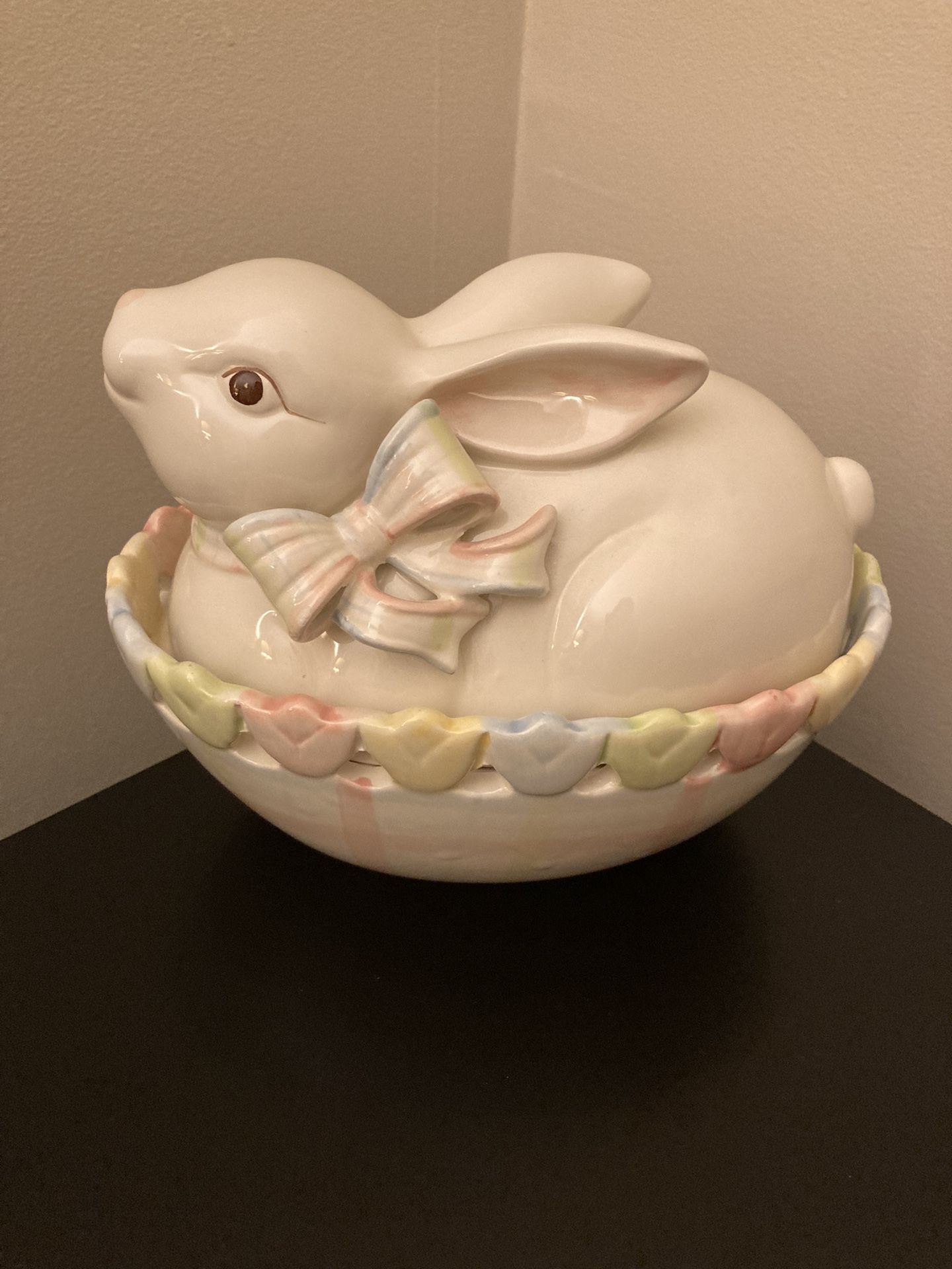 Easter Bunny Rabbit Ceramic Bowl