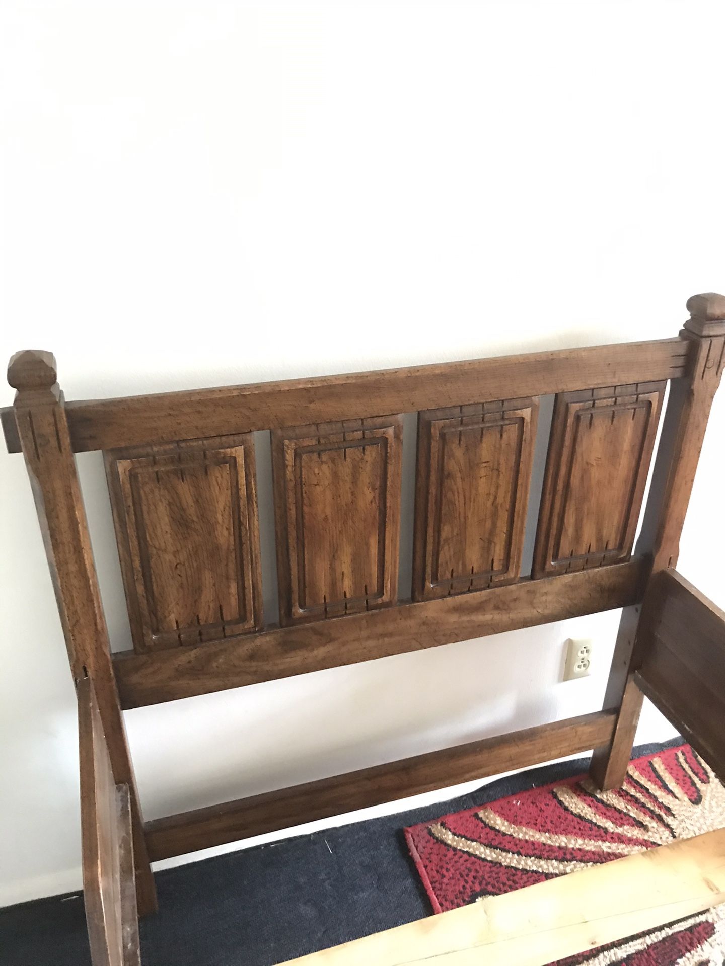 Solid Wood Good Condition Twin Bed