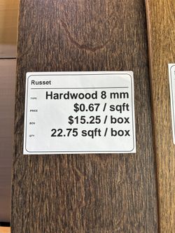 Russet Hardwood Flooring 8 mm