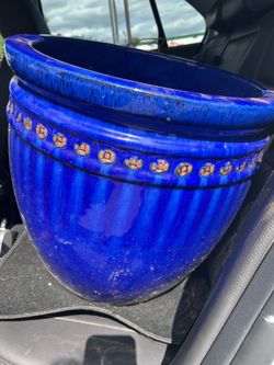 Cobalt blue large pot, planter